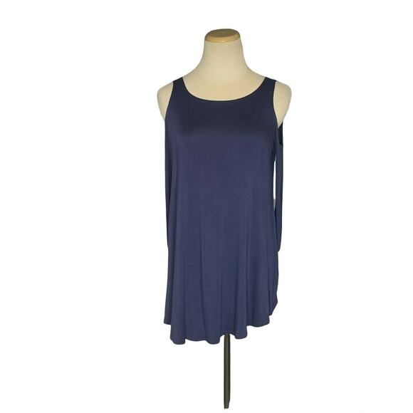 Jolie Blue Cold Shoulder Tunic Top Size Small - Picture 8 of 12